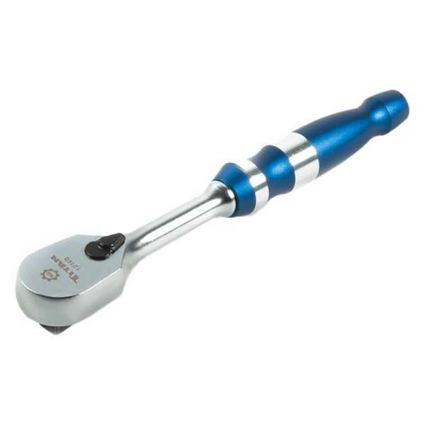 Titan Tools® - 1/4" Drive 6" Length 90 Teeth Standard Head Flat Metal Grip Ratchet