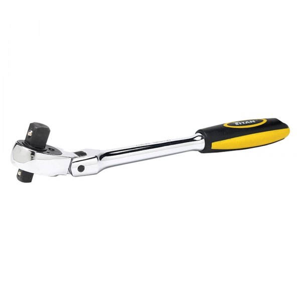 Titan Tools® - Mixed Drive Size Drive 9-1/2" Length 72 Teeth Flexible Head Cushion-Grip Ratchet
