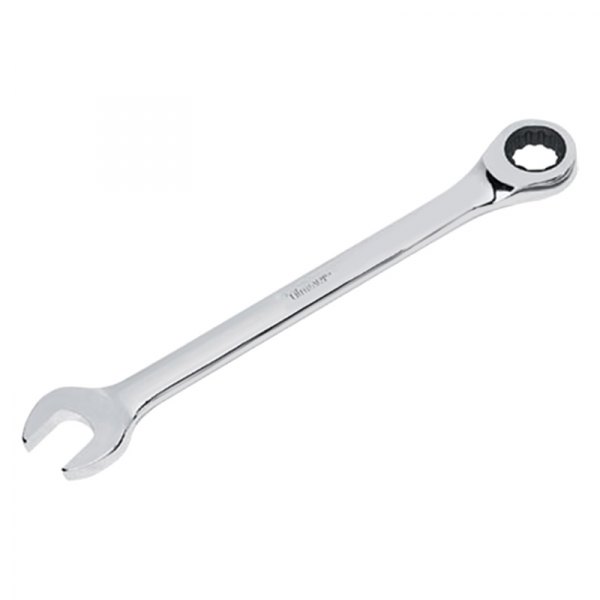 Titan Tools® - 15 mm 12-Point Straight Head 72-Teeth Ratcheting Mirror Polished Combination Wrench