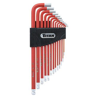 Titan Tools® - 13-Piece 0.05" to 3/8" SAE Non Slip Ball End Hex Key Set