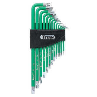Titan Tools® - 13-Piece T6 to T50 Long Arm Tamper Resistant Torx Key Set