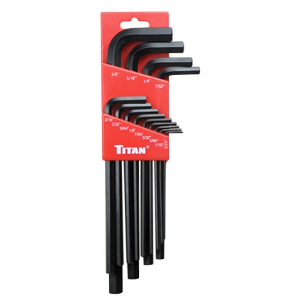 Titan Tools® - 13-Piece 0.05" to 3/8" SAE Long Arm Hex Key Set