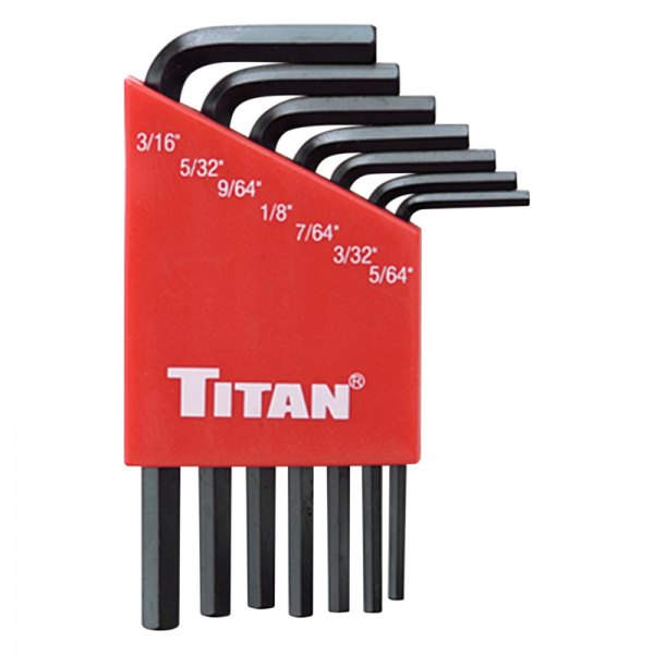Titan Tools® - 7-Piece 5/64" to 3/16" SAE Short Arm Hex Key Set