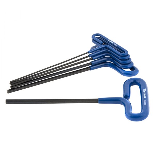 Titan Tools® - 6-Piece 2 to 6 mm Metric Dipped Loop T-Handle Hex Key Set