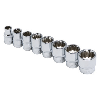Titan Tools® - 3/8" Drive Spline SAE Deep Socket Set 8 Pieces