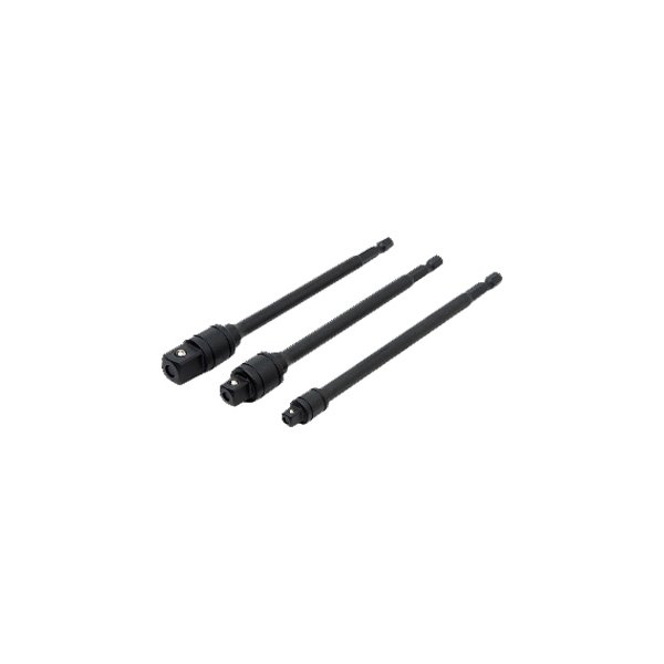Titan Tools® - 6" Hex to Square Locking Socket Adapter Set (3 Pieces)