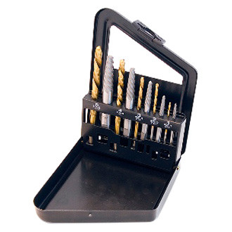 Titan Tools® - 10-piece 3/32" to 5/8" Square Shank Spiral Flute Screw Extractor Kit