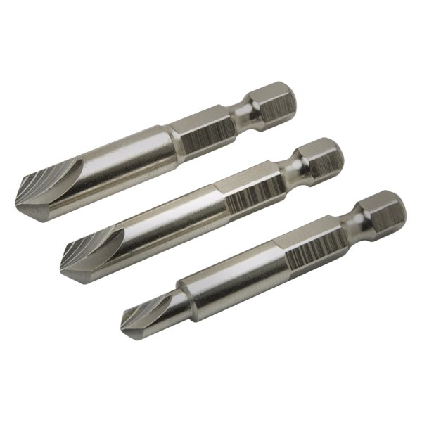 Titan Tools® - 3-piece #1 to #3 Hex Shank Stripped Flute Screw Extractor Set
