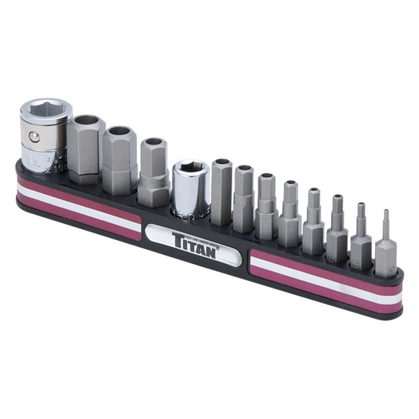 Titan Tools® - Mixed Drive Size SAE Hex (TR) Bit Socket Set 13 Pieces