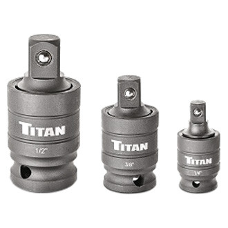 Titan Tools® - 3/8"-1/2" Drive Locking Pin-Free Friction Ball Impact U-Joint Adapter Set (3 Pieces)