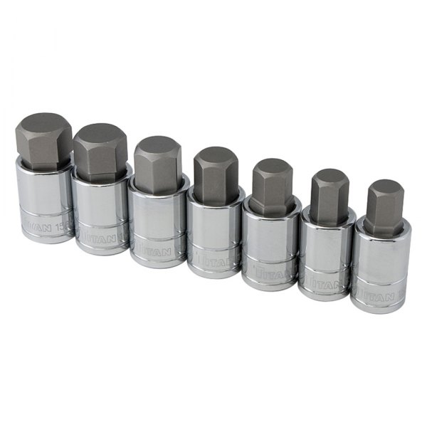 Titan Tools® - 1/2" Drive Metric Hex Bit Socket Set 7 Pieces