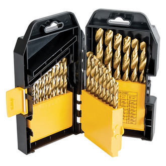 Titan Tools® - 29-Piece Titanium Coated 3/8" Redused Shank Drill Bit Set with Storage Case