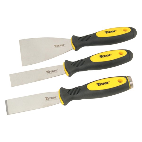 Titan Tools® - 3-piece 1-1/4" to 3" Flexible Blade Scraper and Putty Knifes Set