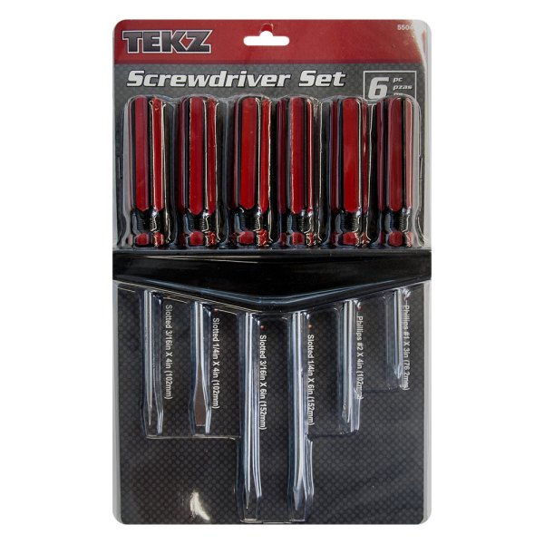 Titan Tools® - 6-piece Dipped Handle Phillips/Slotted Mixed Screwdriver Set