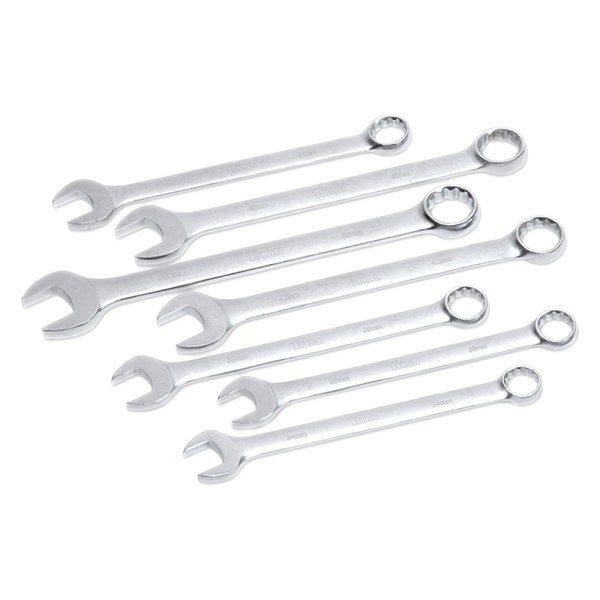 Titan Tools® - 7-piece 34 to 50 mm 12-Point Straight Head Jumbo Combination Wrench Set