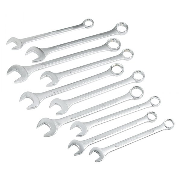 Titan Tools® - 10-piece 30 to 42 mm 12-Point Straight Head Jumbo Combination Wrench Set