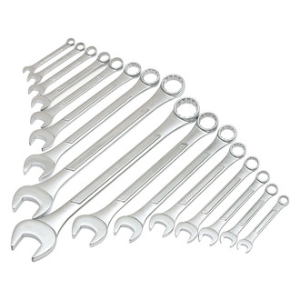 Titan Tools® - 16-piece 10 to 32 mm 12-Point Straight Head Raised Panel Combination Wrench Set