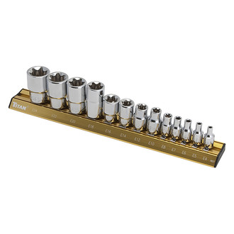 Titan Tools® - 1/4" Drive External Torx Socket Set 13 Pieces