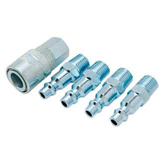 Titan Tools® - 1/4" I/M-Style Quick Coupler Body/Plug Kit, 5 Pieces