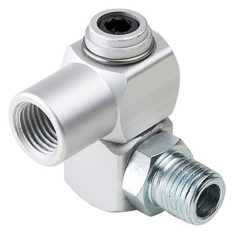 Titan Tools® 19444 - 1/4" (F) NPT x 1/4" (M) NPT Steel 360° Swivel Connector