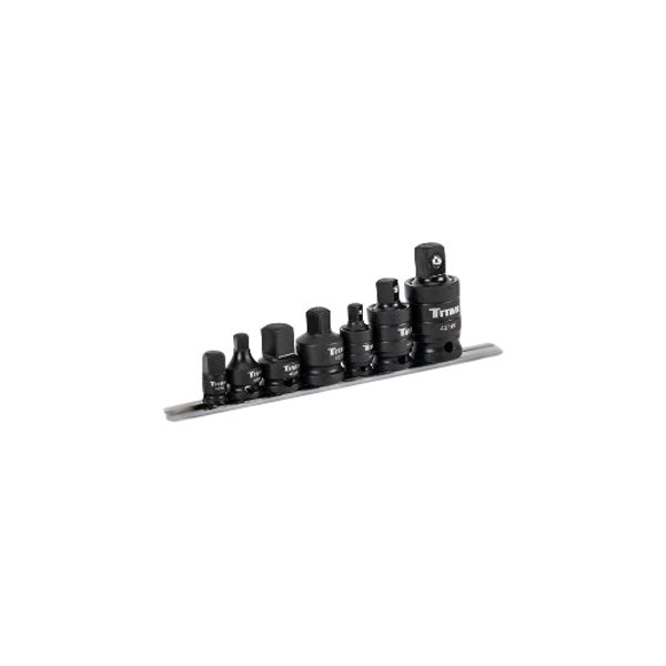 Titan Tools® - (7 Pieces) 1/4"-1/2" Drive Impact Adapter and U-Joint Set