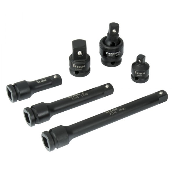 Titan Tools® - (6 Pieces) 1/2" Drive Impact Extension and Adapter Set