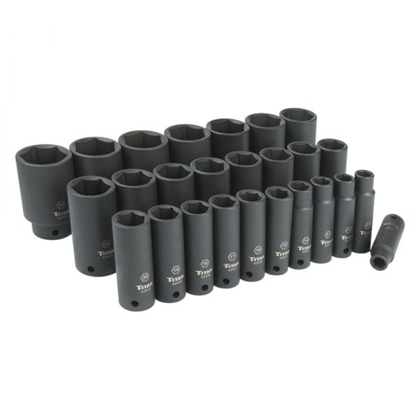 Titan Tools® - (26 Pieces) 1/2" Drive Metric 6-Point Impact Socket Set