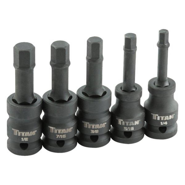 Titan Tools® - Torsion Core™ (5 Pieces) 1/2" Drive SAE Impact Bit Socket Set