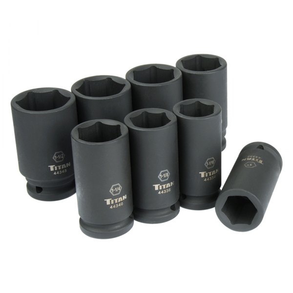 Titan Tools® - (8 Pieces) 3/4" Drive SAE 6-Point Impact Socket Set
