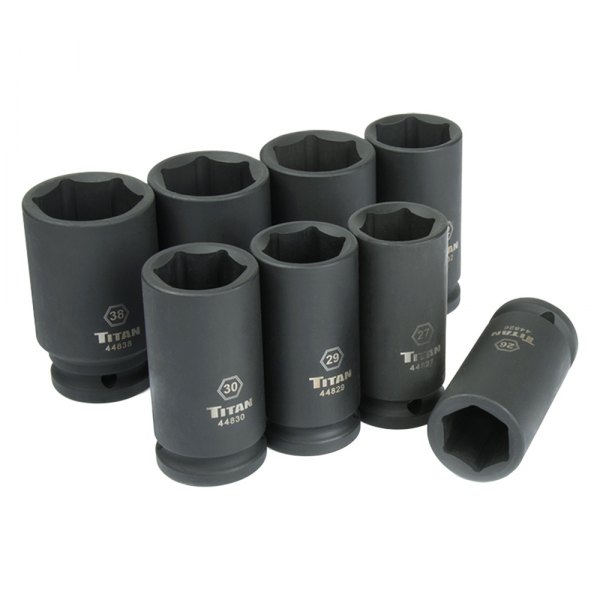 Titan Tools® - (8 Pieces) 3/4" Drive Metric 6-Point Impact Socket Set