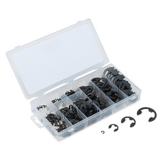 Titan Tools® - Steel Black Oxide E-Clip Assortment (300 Pieces)
