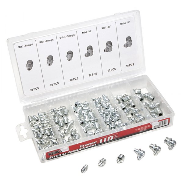 Titan Tools® - Metric Grease Fitting Assortment, 110 Pieces