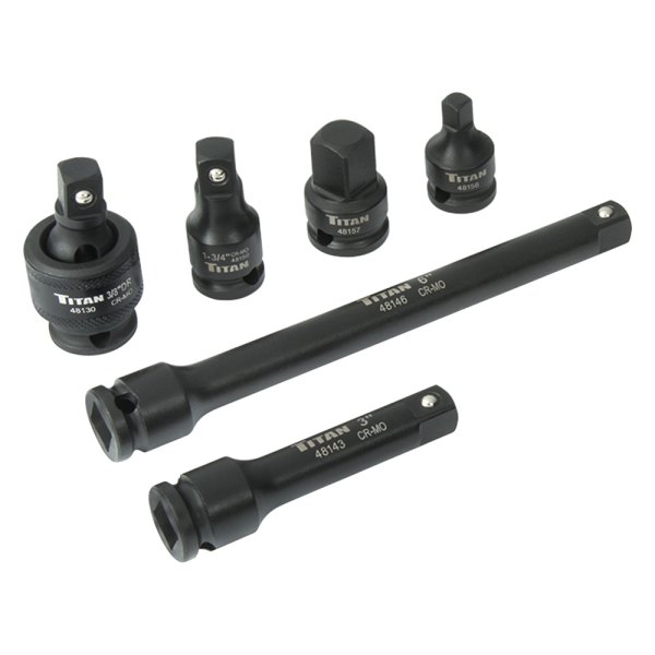 Titan Tools® - (6 Pieces) 3/8" Drive Impact Extension and Adapter Set