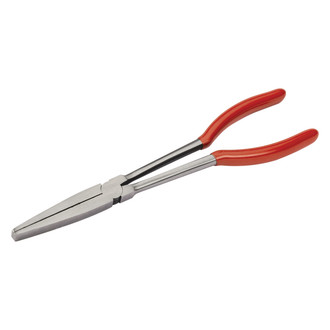 Titan Tools® - 11" Box Joint Straight Jaws Dipped Handle Long Reach Duck Bill Needle Nose Pliers