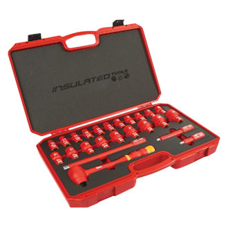 Titan Tools® - 1/2" Drive Metric Ratchet and Socket Set, 24 Pieces