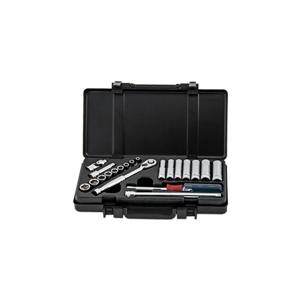 Titan Tools® - 1/4" Drive 6-Point SAE Ratchet and Socket Set, 21 Pieces