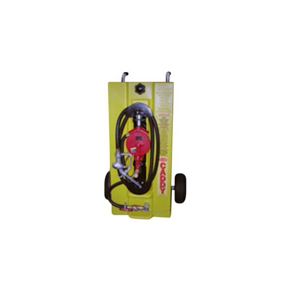 Todd® - 28 gal Yellow Polyethylene Diesel Evacuation Caddy with 2-Way Rotary Hand Pump and Flexible Siphon Hose
