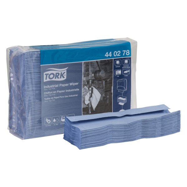 Tork® - 10" x 13" Blue Industrial Paper Wiper Top-Pak 