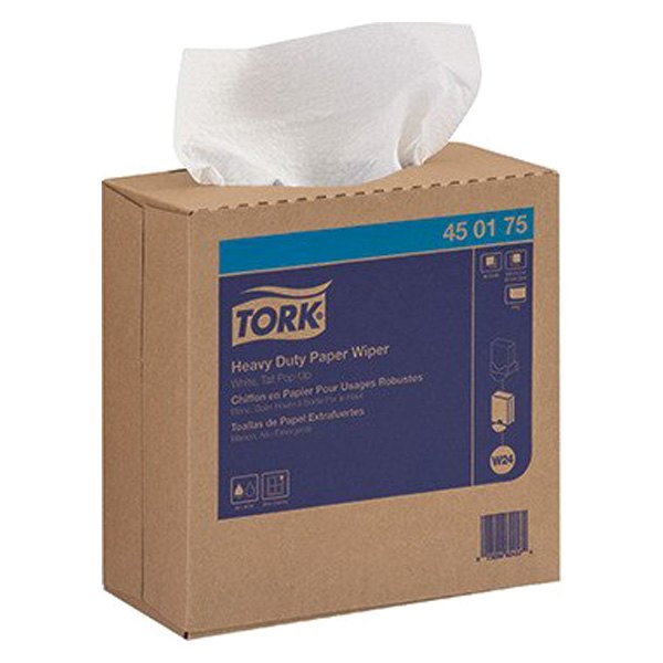 Tork® - 4" x 9" White Heavy Duty Paper Pop-Up™ Box Wipers