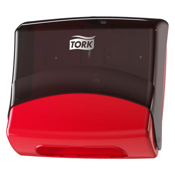 Tork® - Performance Red Plastic Folded Wiper/Cloth Dispenser
