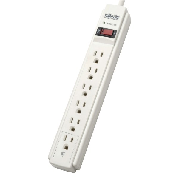 Tripp Lite® - Protect It!™ 6-Outlet Light Gray Surge Protector with 6' Cord and Diagnostic LED