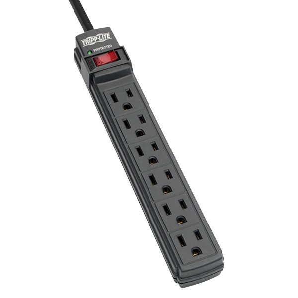 Tripp Lite® - Protect It!™ 6-Outlet Black Surge Protector with 6' Cord and Diagnostic LED