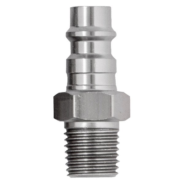 Tru-Flate® - Hi Flow™ H-Style 1/4" (M) NPT x 1/4" 70 CFM Aluminum Quick Coupler Plug, 2 Pieces