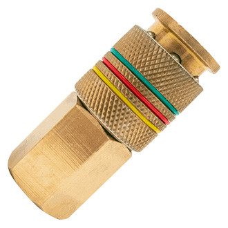 Tru-Flate® - U-Style 1/4" (F) NPT x 1/4" Brass Swivel Quick Coupler Body
