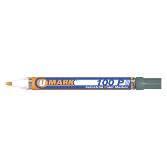 U-Mark® - 100P™ 5/64" Metallic Silver Industrial Paint Marker