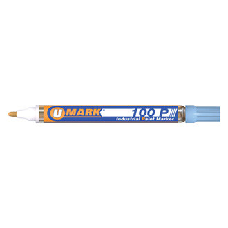 U-Mark® - 100P™ 5/64" Light Blue Industrial Paint Marker