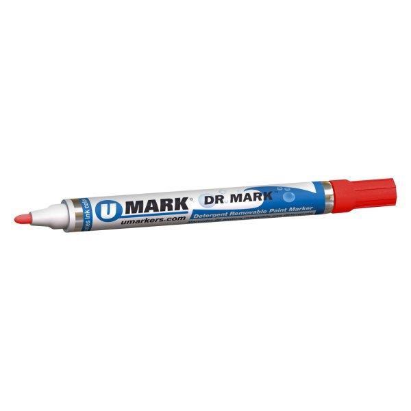 U-Mark® - DR. MARK™ 1/14" Red Detergent Removable Paint Marker