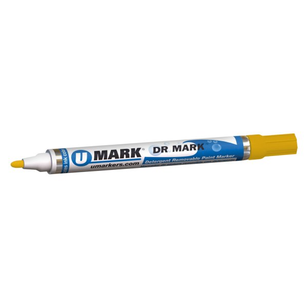U-Mark® - DR. MARK™ 1/14" Yellow Detergent Removable Paint Marker