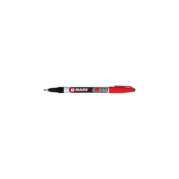 U-Mark® - M1 Fine Line™ 3/64" Red Ink Permanent Marker
