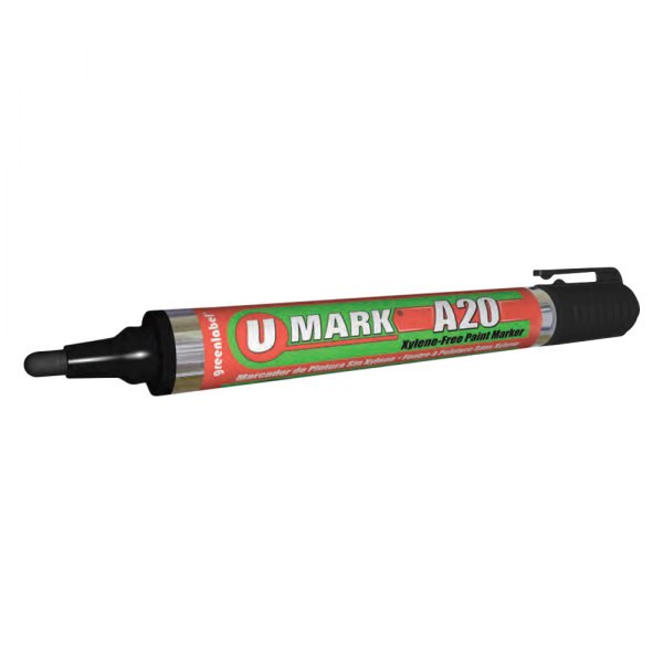 U-Mark® - A20™ 1/8" and 1/5" Black Paint Marker with Reversible Tip